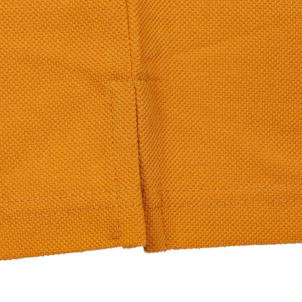 AMBER YELLOW COTTON TENCEL PLAIN POLO SHIRT