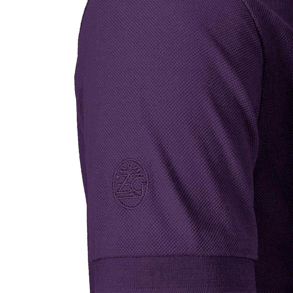 DEEP PURPLE COTTON TENCEL PLAIN POLO SHIRT