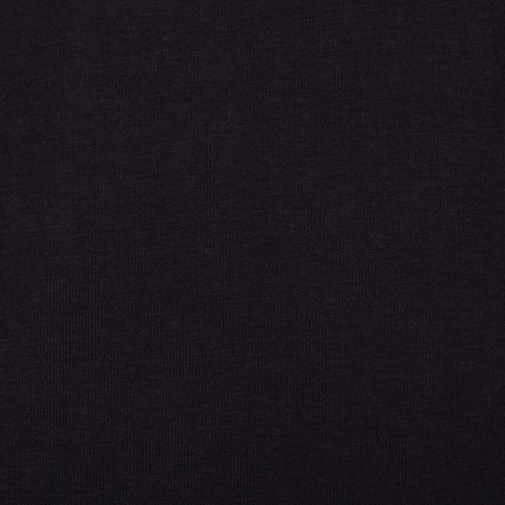 BLACK STRETCH COTTON PLAIN REGULAR FIT T-SHIRT