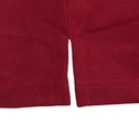 DARK RED COTTON TENCEL PLAIN POLOSHIRT