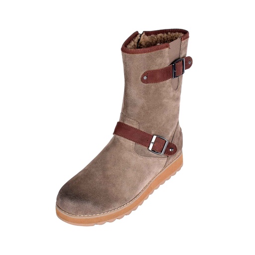 [UNI-2360] Brown Plain Suede Boot (PAK-SER-4|MIS/1)