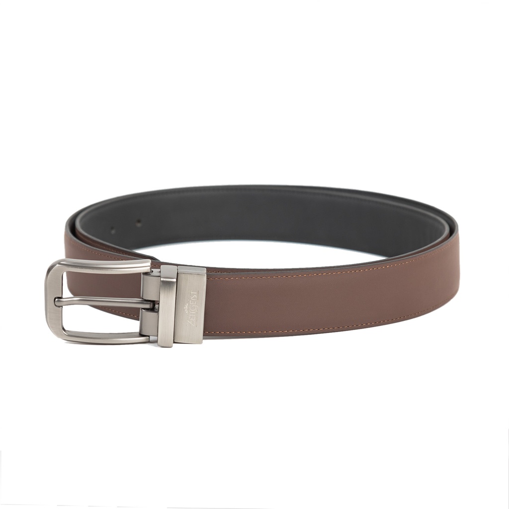 [43535-43531] Men's Reversible Leather Belt (ZAL-3|MAT)