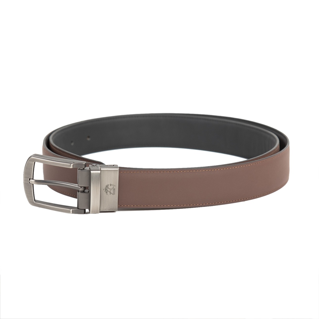 [43538-43531] Men's Reversible Leather Belt (ZAL-6|MAT)