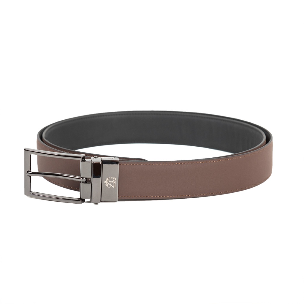 [43540-43531] Men's Reversible Leather Belt (ZAL-8|MAT)