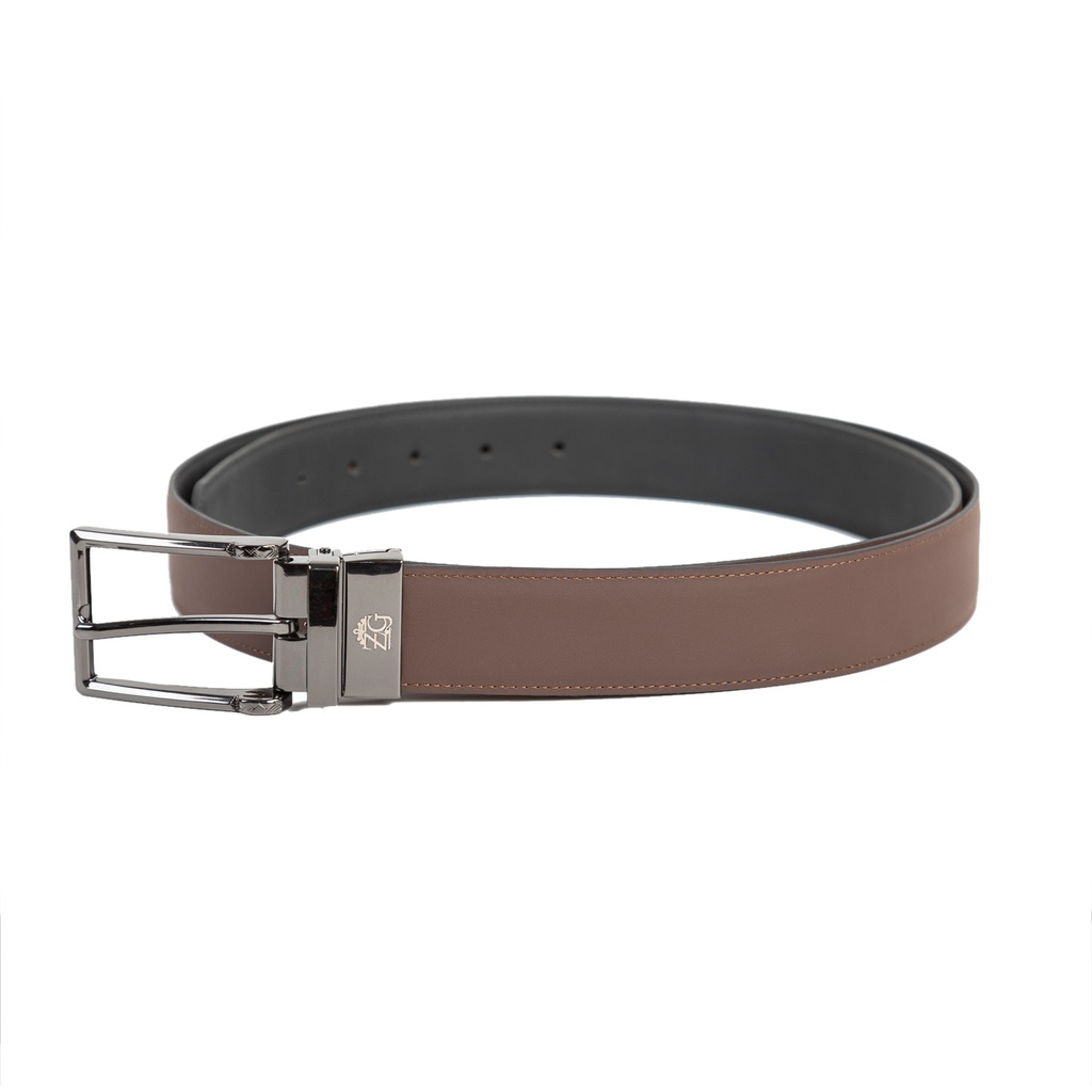 [43546-43531] Men's Reversible Leather Belt (ZAL-14|MAT)