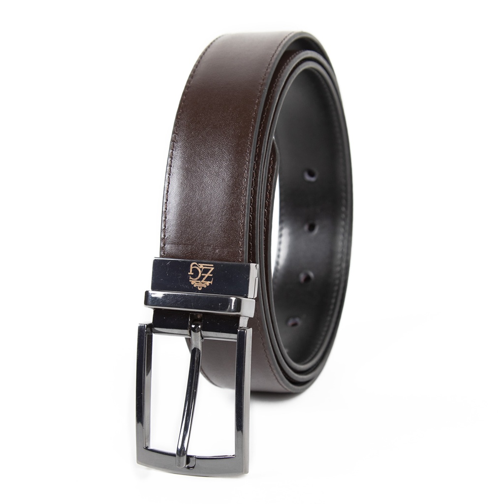 [43533-43532] Men's Reversible Leather Belt (ZAL-1|SHN)