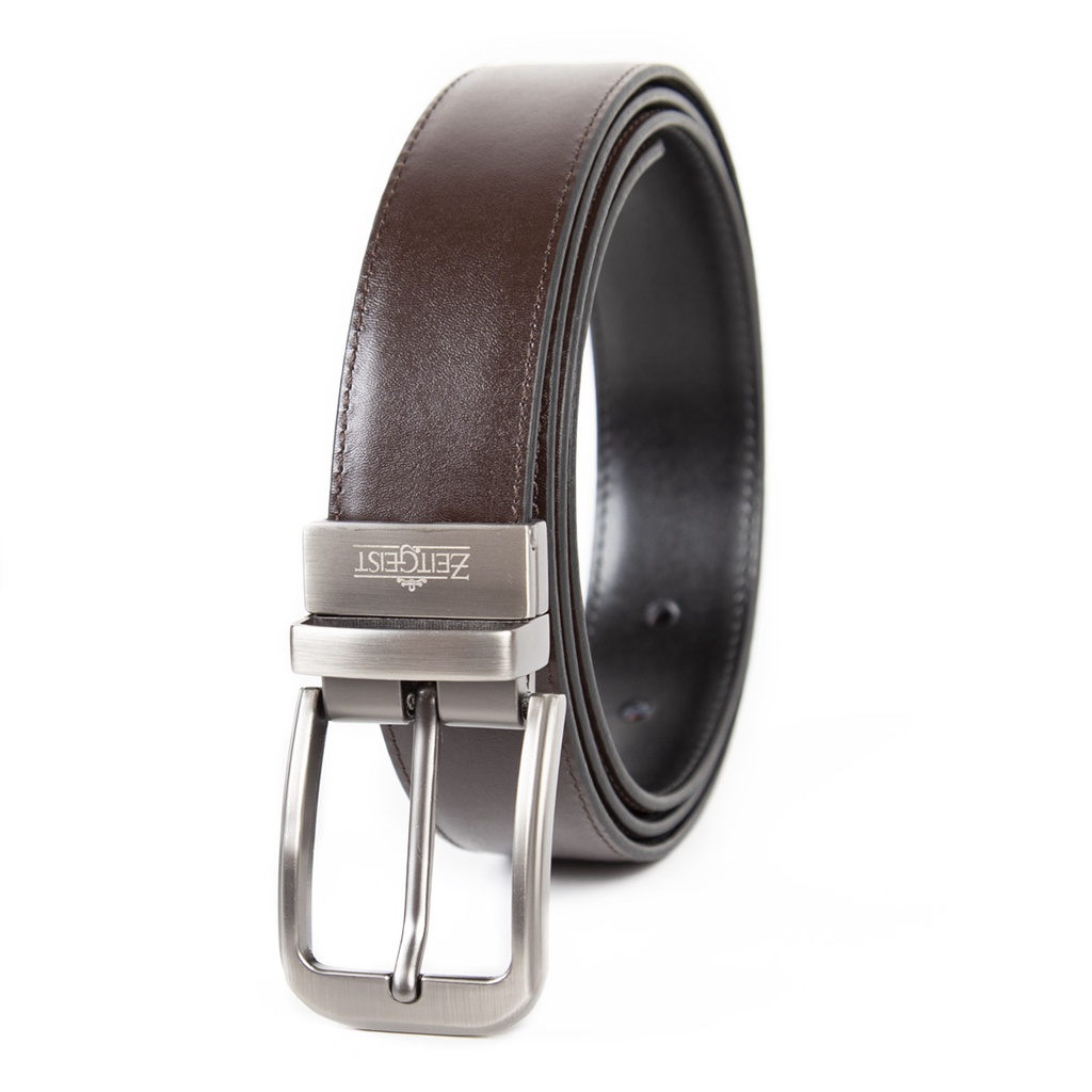 [43535-43532] Men's Reversible Leather Belt (ZAL-3|SHN)