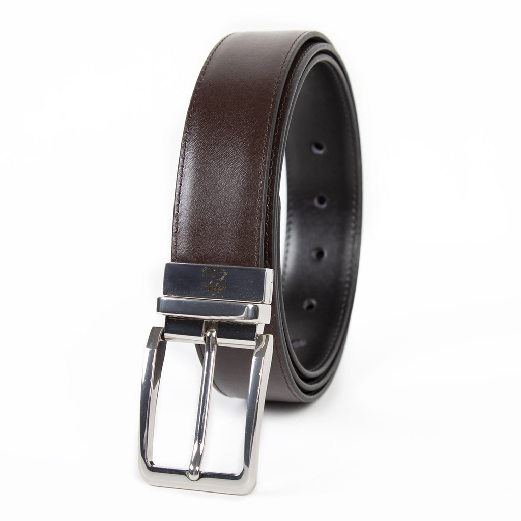 [43536-43532] Men's Reversible Leather Belt (ZAL-4|SHN)