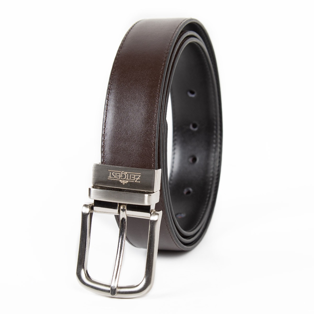 [43537-43532] Men's Reversible Leather Belt (ZAL-5|SHN)