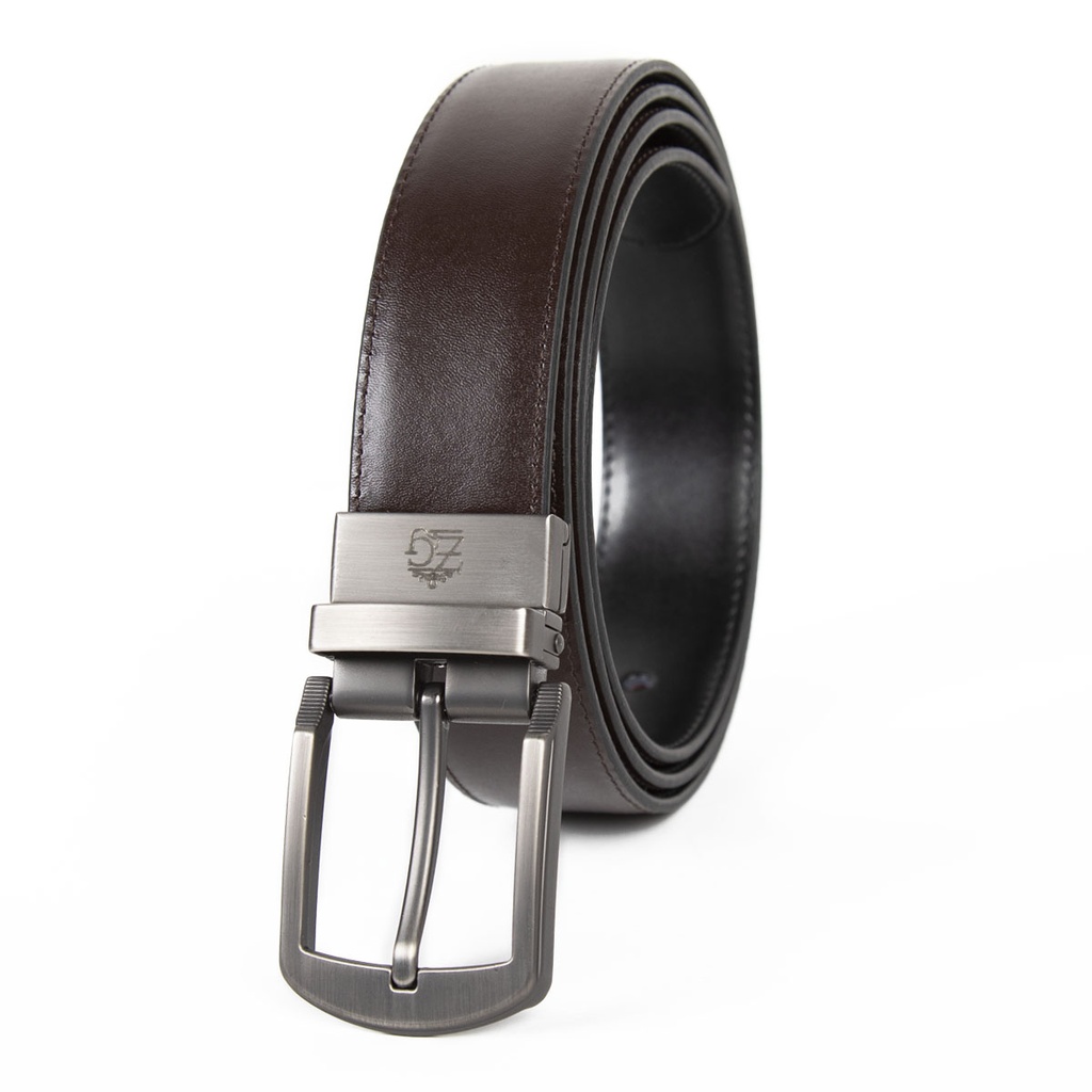 [43538-43532] Men's Reversible Leather Belt (ZAL-6|SHN)