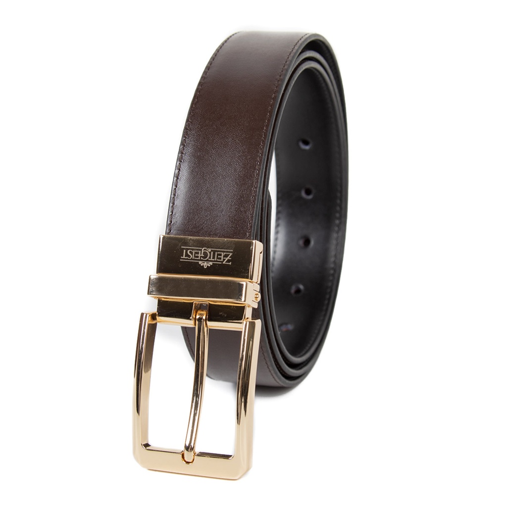 [43539-43532] Men's Reversible Leather Belt (ZAL-7|SHN)