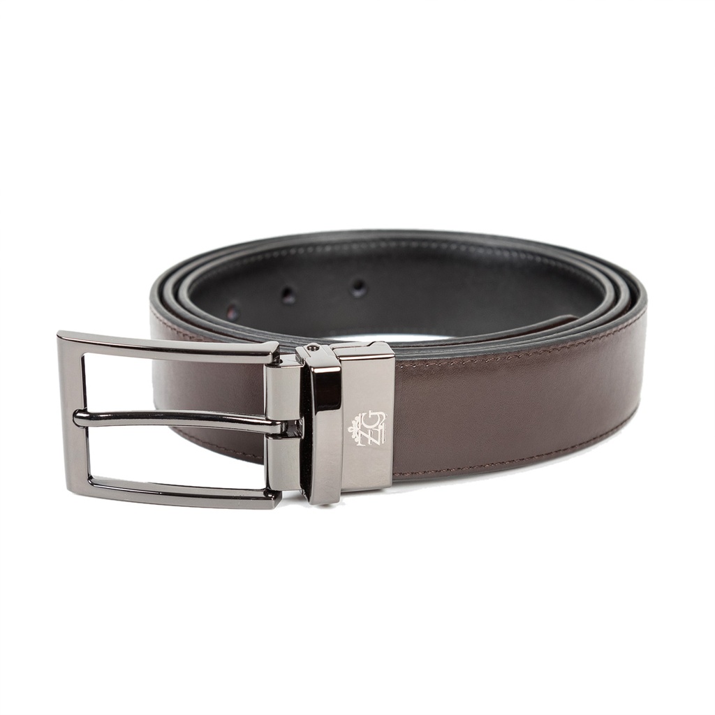 [43540-43532] Men's Reversible Leather Belt (ZAL-8|SHN)