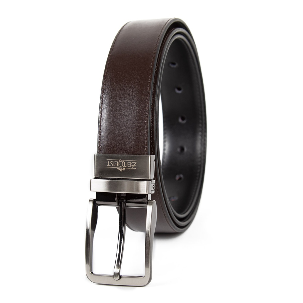 [43542-43532] Men's Reversible Leather Belt (ZAL-10|SHN)