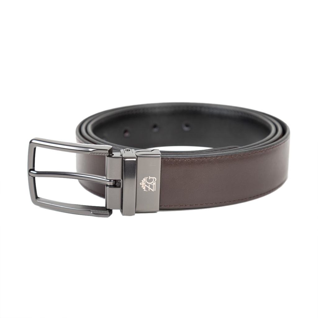 [43543-43532] Men's Reversible Leather Belt (ZAL-11|SHN)