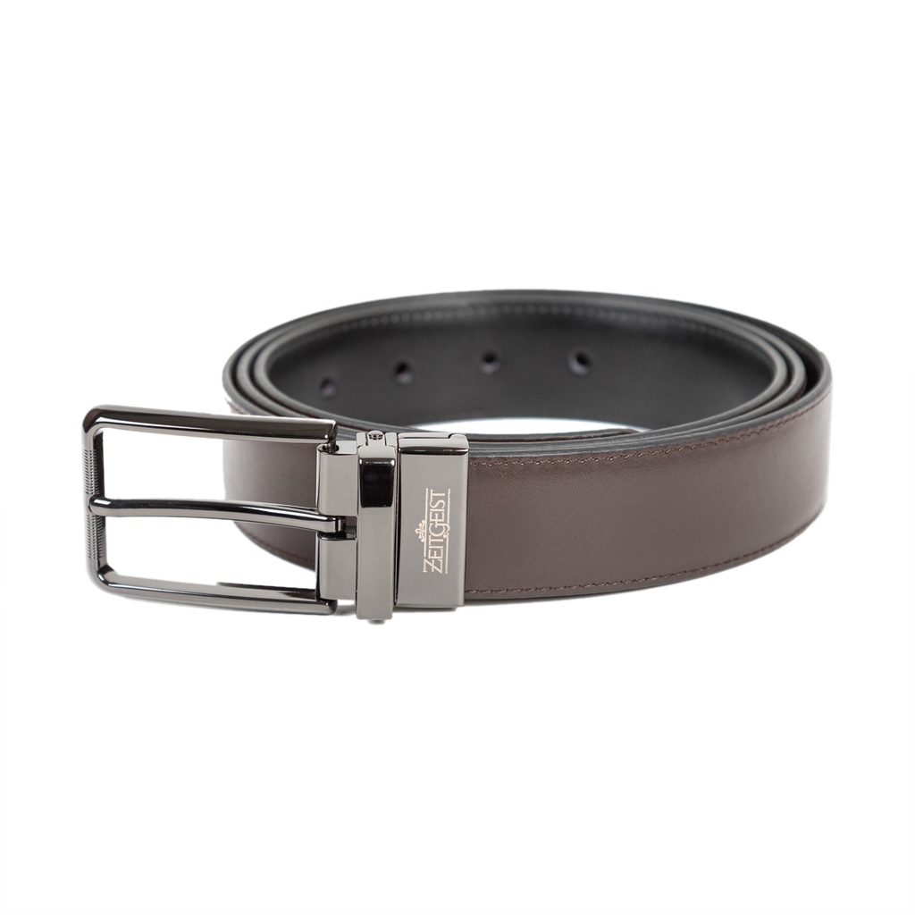 [43545-43532] Men's Reversible Leather Belt (ZAL-13|SHN)