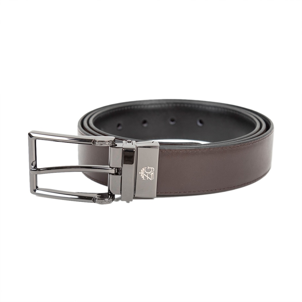 [43546-43532] Men's Reversible Leather Belt (ZAL-14|SHN)